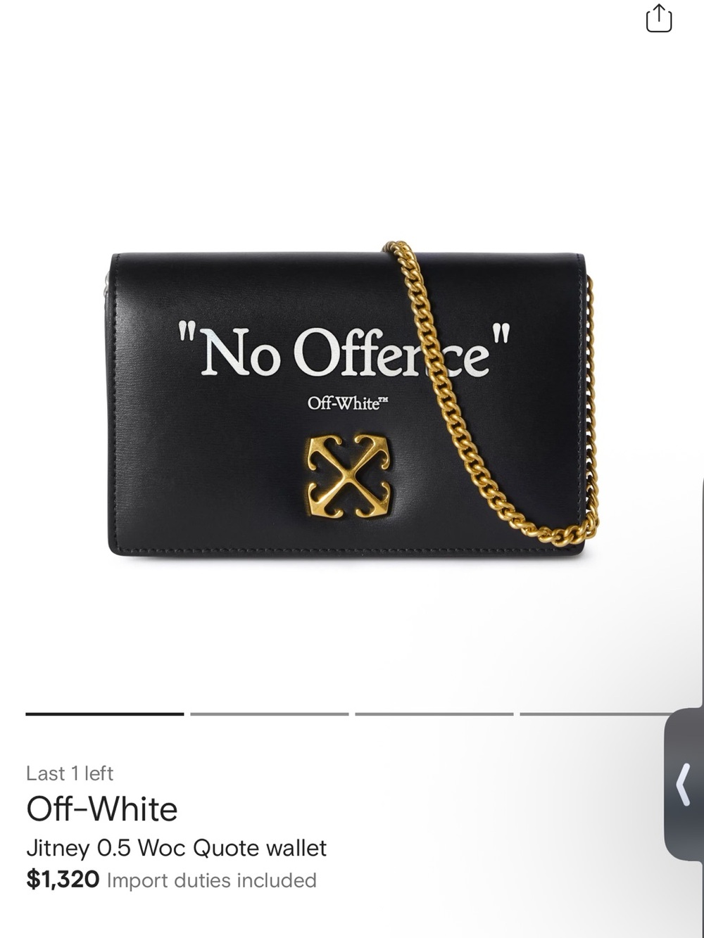OFF-WHITE Jitney 0.5 Quote Shoulder Bag